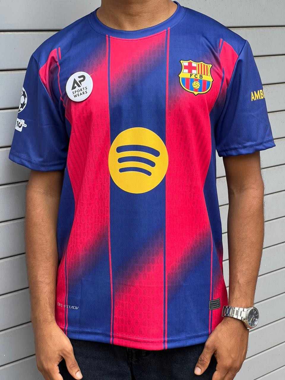 Lamine Yamal 2025-26 Home Kit, Round Neck & Half Sleeve (AP Sports Wear)