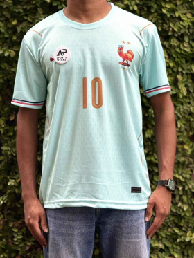 Mbappe France 2026 World Cup Away Kit, Round Neck & Half Sleeve