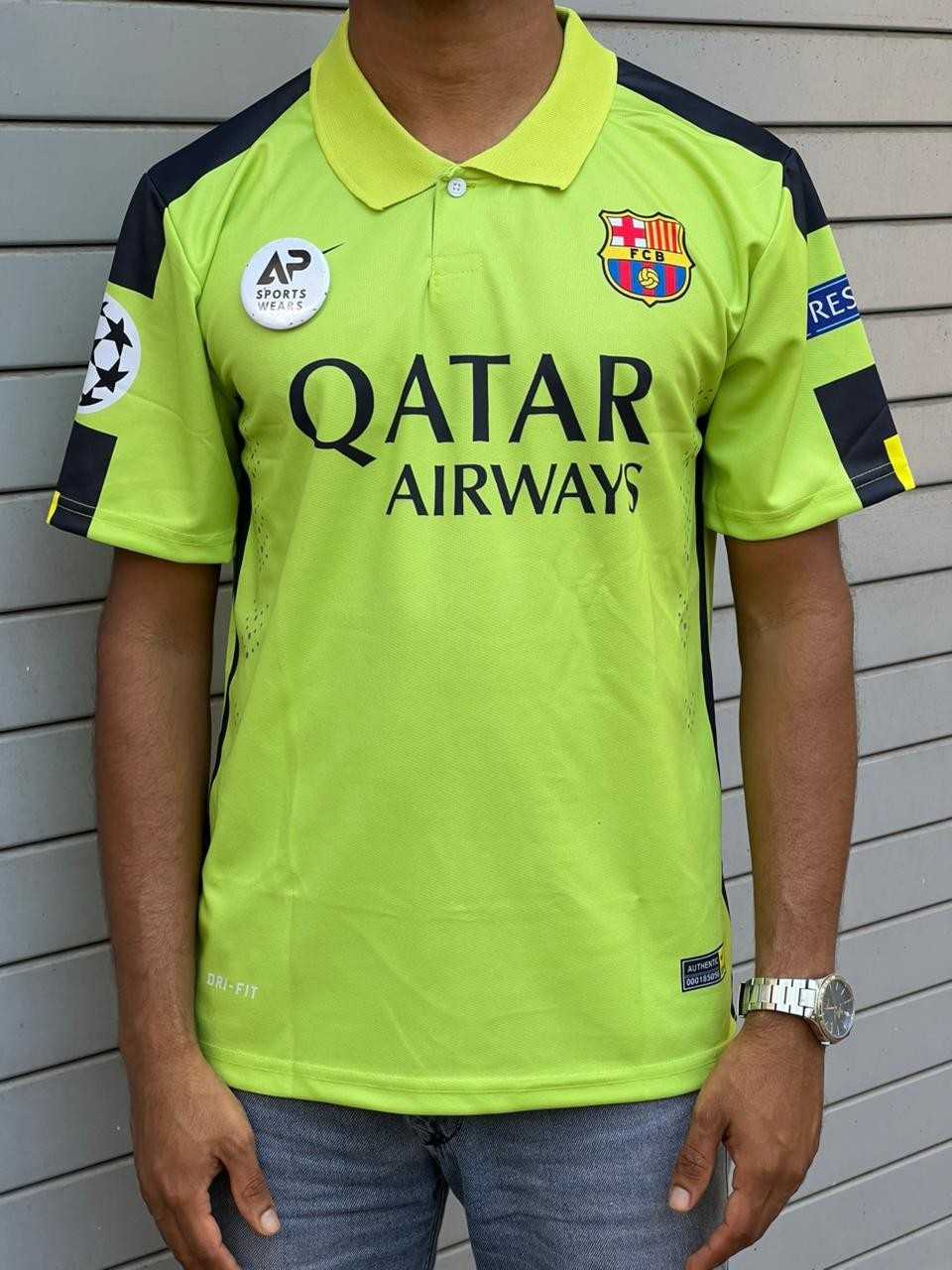 Neymar Fc Barcelona 2014-15 Third Kit, Collar & Half Sleeve (AP Sports Wear)