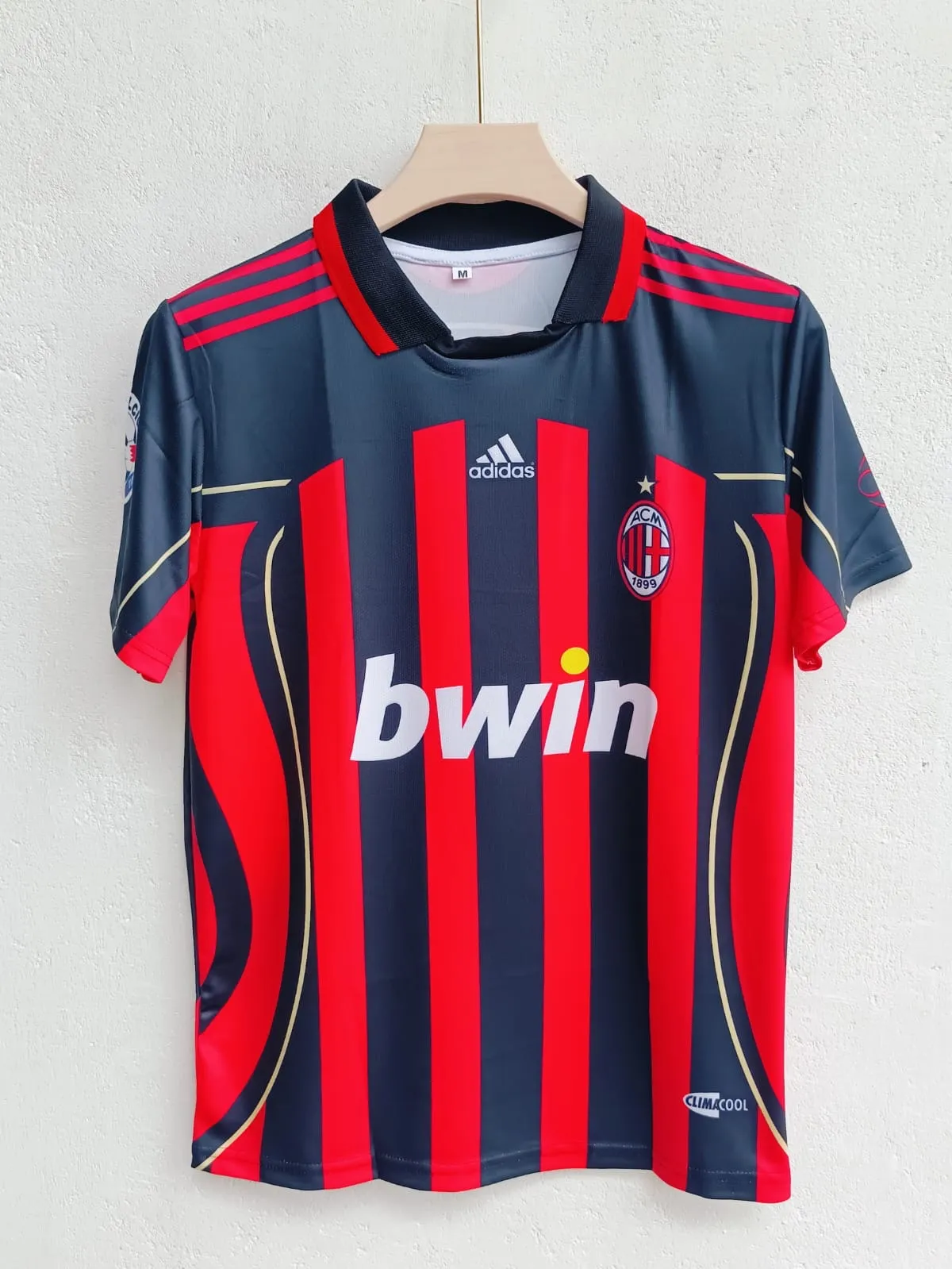 Ronaldinho 2008-09 Ac Milan Home Kit, Coller & Half Sleeve (AP Sports Wear)
