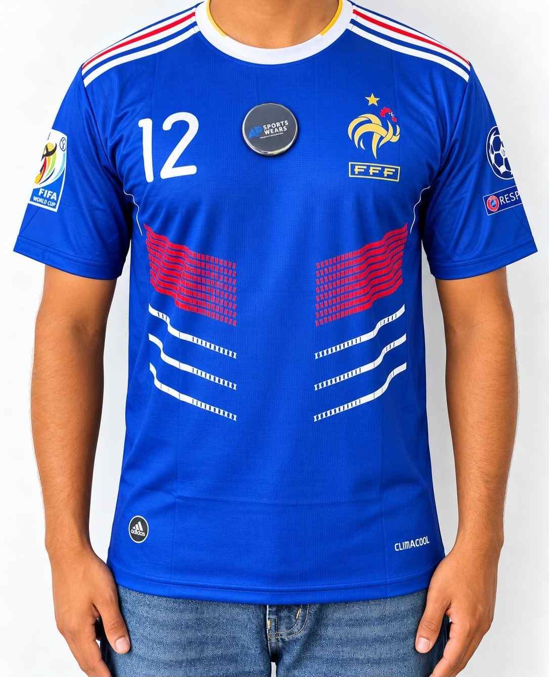 Henry France 2009/10 Home Jersey Round Neck Half Sleev (AP Sports Wear)