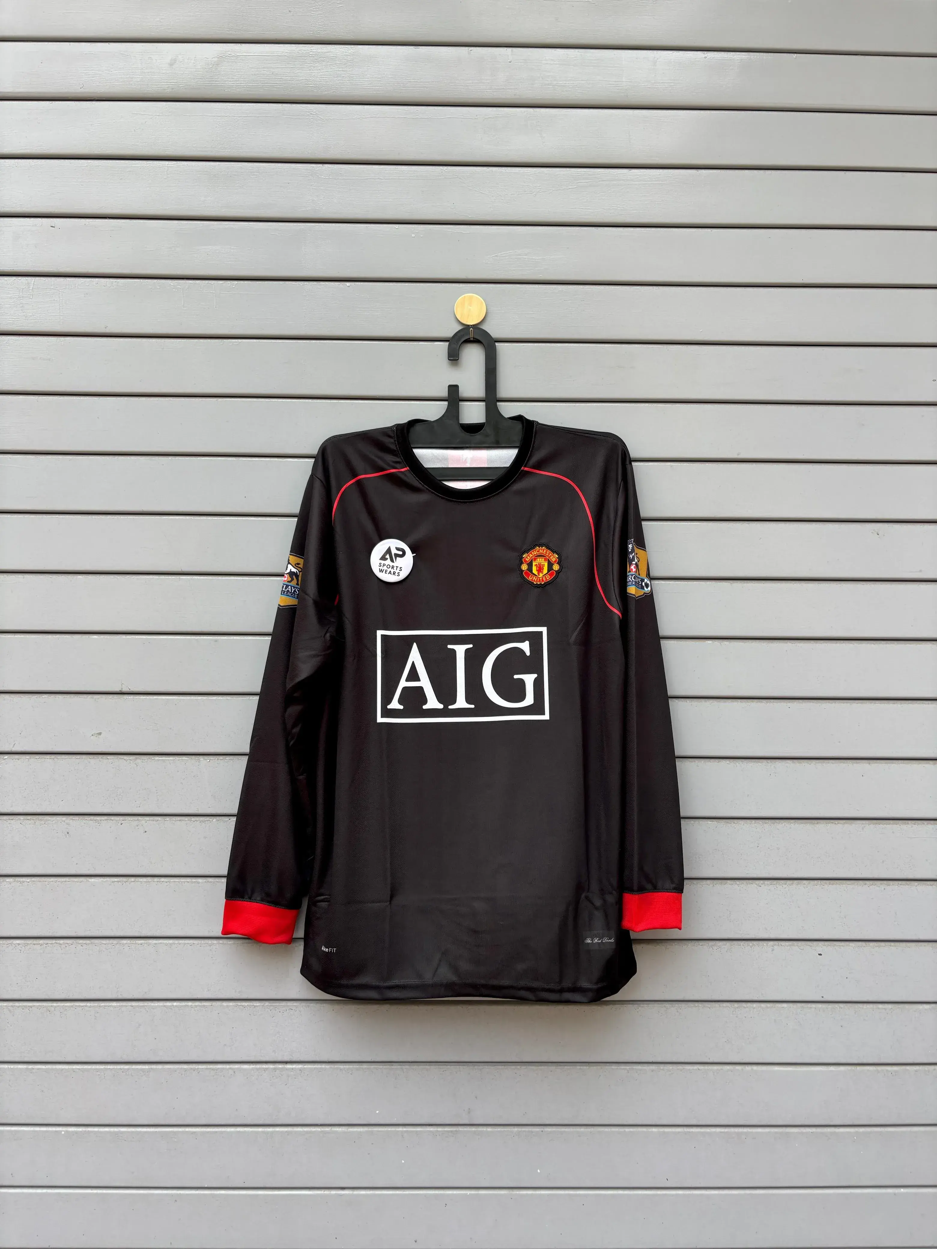 Cristiano Ronaldo 2008 Away Kit Black Premium Embroider Full Sleeve Kit (AP Sports Wear)