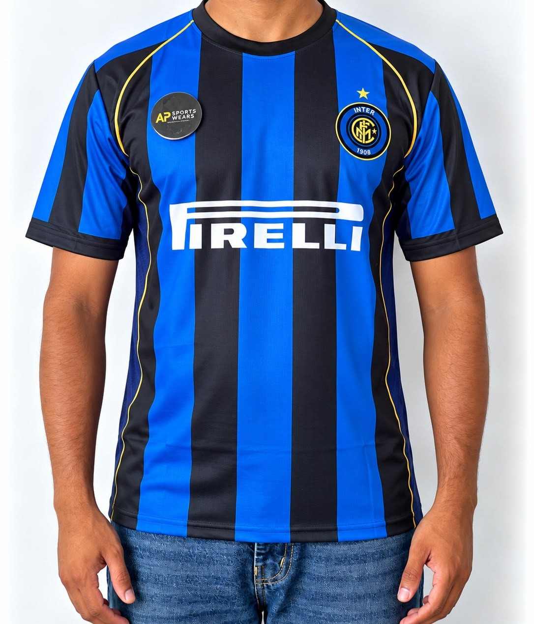 Ronaldo Nazário Intermilan 1999-00 Home Kit Round Neck & Half Sleeve (AP Sports Wear)