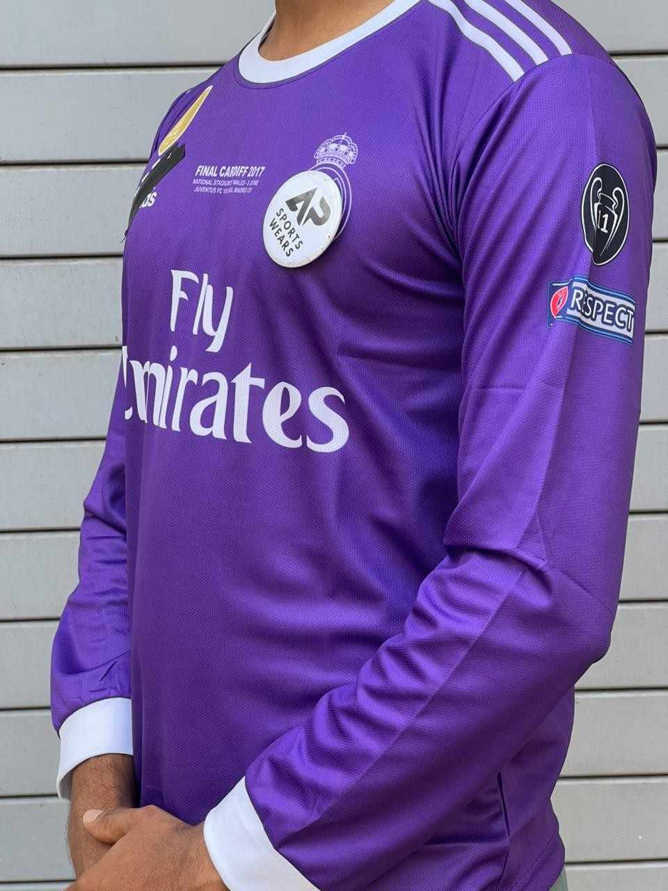 Cristiano Roanaldo Real Madrid 2017 Ucl Final Cardiff Kit, Round Neck & Full Sleeve (AP Sports Wear)