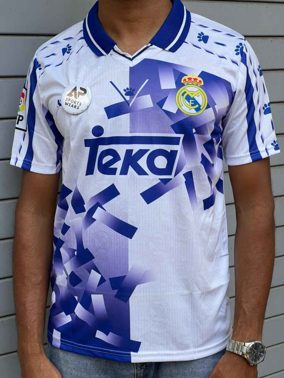 R. Carlos Real Madrid 1996-97 Third Kit,collar & Half Sleeve (AP Sports Wear)