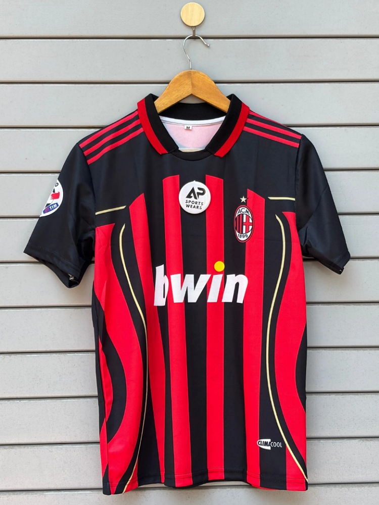 AC Milan 2007/08 Away Black Long Sleeve Retro Jersey – Maldini #3